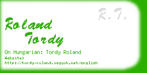 roland tordy business card